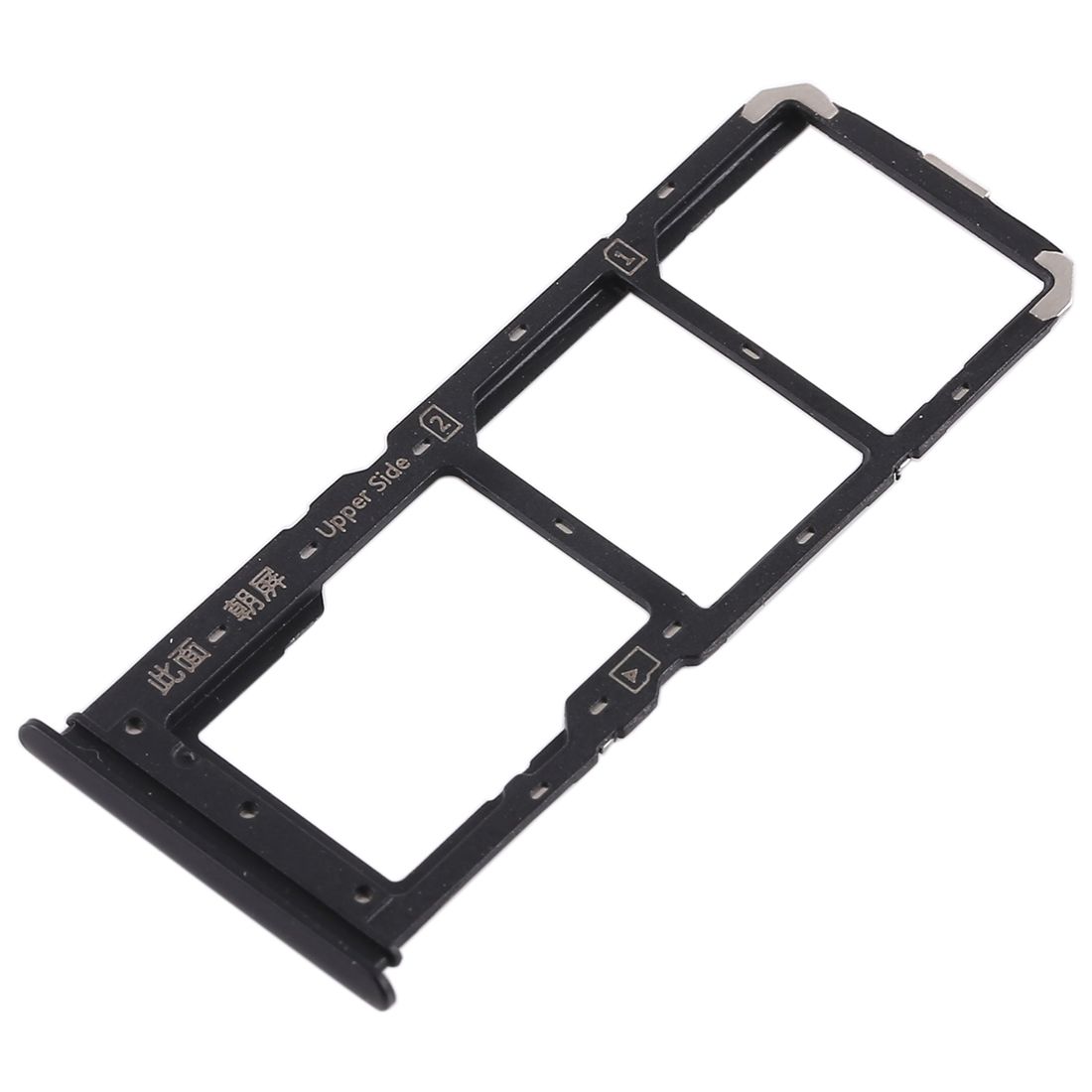 2 X SIM Card Tray + Micro SD Card Tray For Vivo Y71(Black)