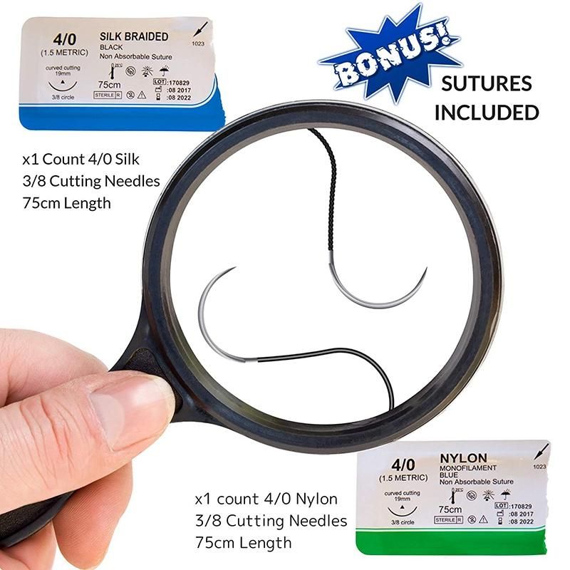 Suture Kit,Stainless Steel Training Instruments with Scalpel s for Veterinarian,Biology and Dissection Lab Students
