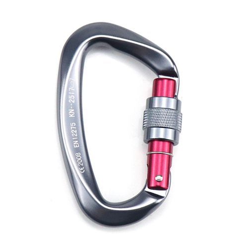 Carabiner With Screw Locking Gate 25KN Heavy Duty Carabiner