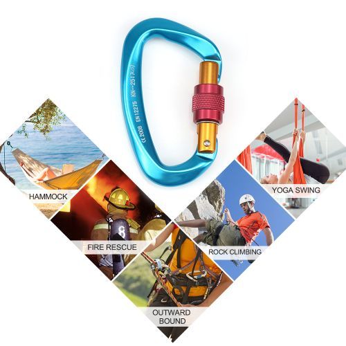 Carabiner With Screw Locking Gate 25KN Heavy Duty Carabiner