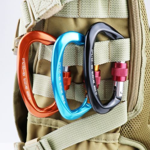 Carabiner With Screw Locking Gate 25KN Heavy Duty Carabiner