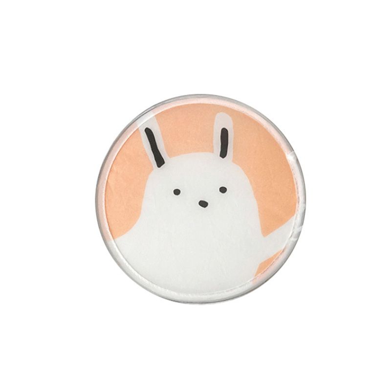 Cartoon Folding Hand Cooling Disk Round Summer Shape Folding DIY Portable Painting Round Craft Student Wedding Favors Nylon Fan