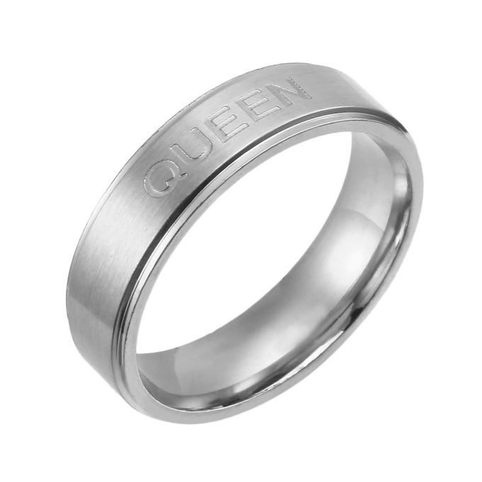 Romanti Stainless Steel Ring King Ring Or Queen Ring For Lovers Ouple Rings-Si Er-8