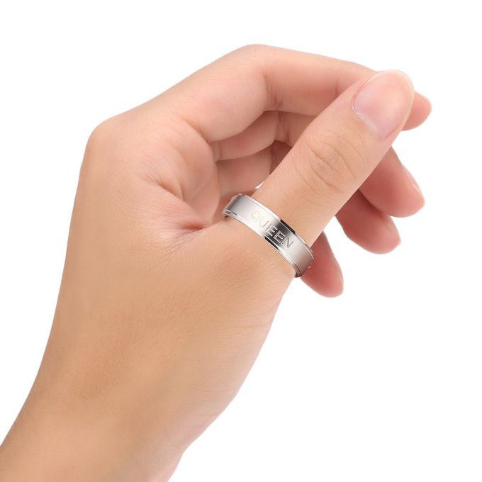 Romanti Stainless Steel Ring King Ring Or Queen Ring For Lovers Ouple Rings-Si Er-8
