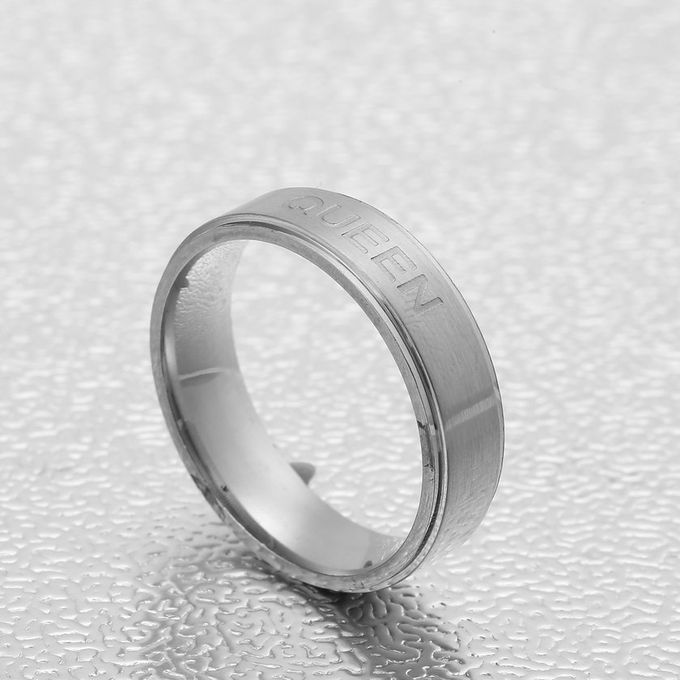 Romanti Stainless Steel Ring King Ring Or Queen Ring For Lovers Ouple Rings-Si Er-8