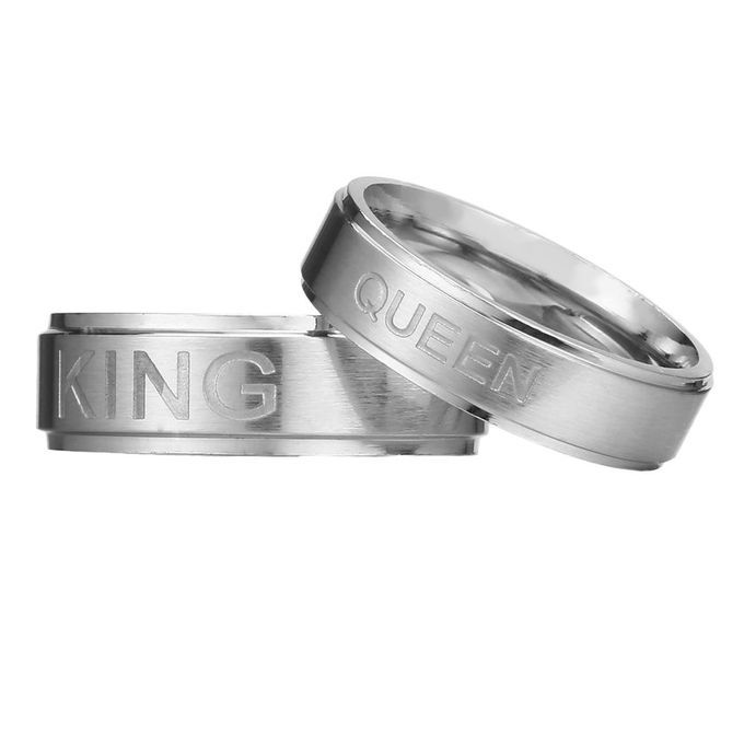 Romanti Stainless Steel Ring King Ring Or Queen Ring For Lovers Ouple Rings-Si Er-8