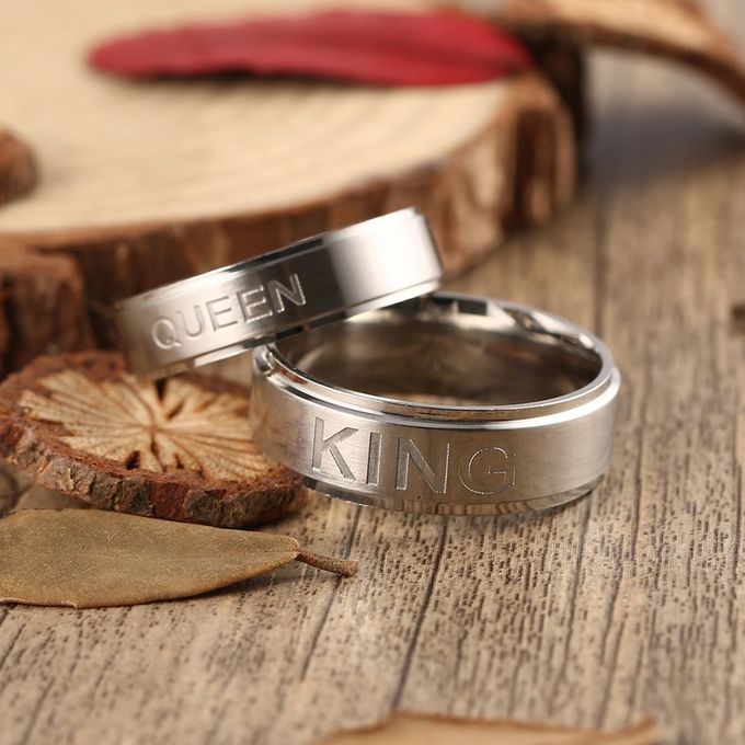 Romanti Stainless Steel Ring King Ring Or Queen Ring For Lovers Ouple Rings-Si Er-8