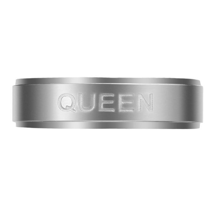 Romanti Stainless Steel Ring King Ring Or Queen Ring For Lovers Ouple Rings-Si Er-8