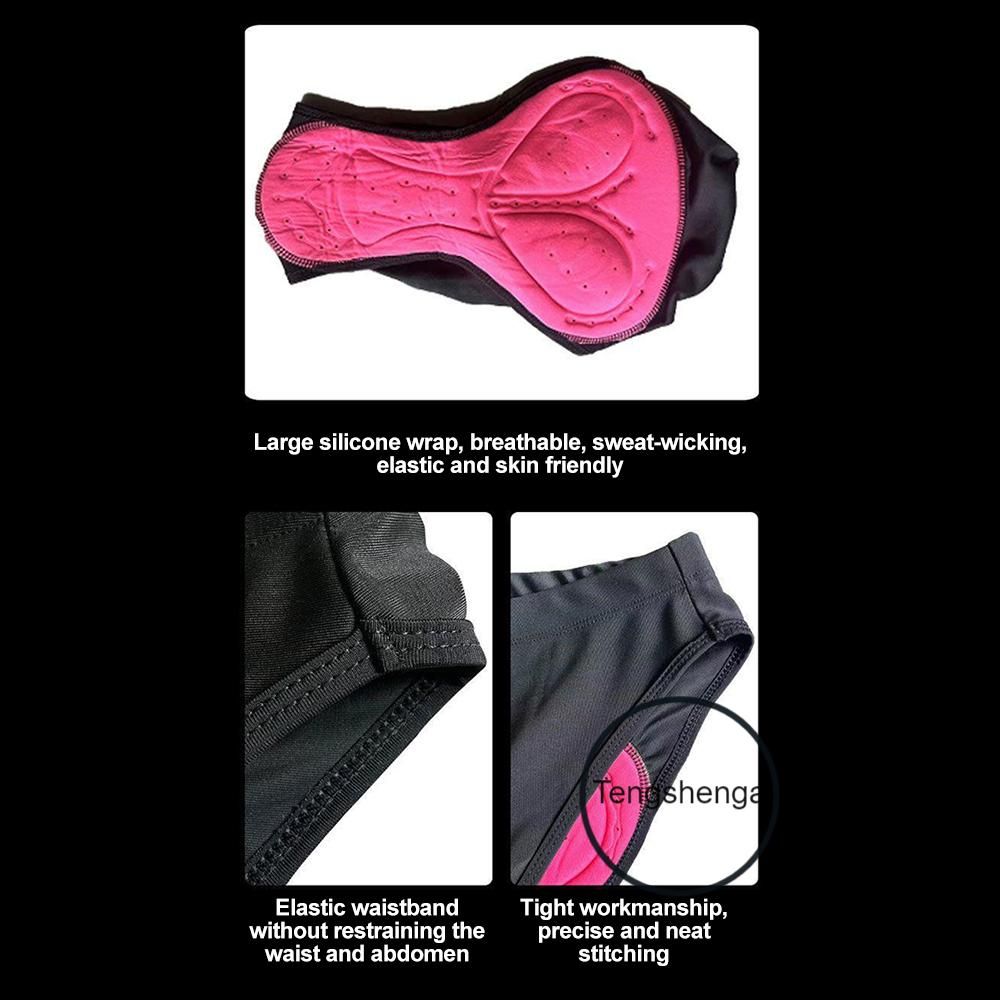 Ladies Triangular Pad Cycling Panties Sweat-Absorbent Riding