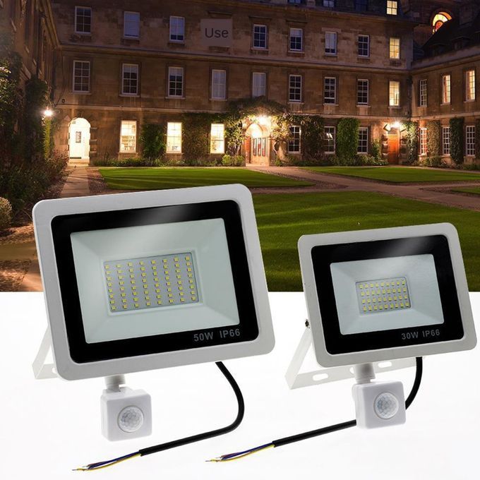 Floodlight Motion Sensor Outdoor  Flood Light 6500K 100W White
