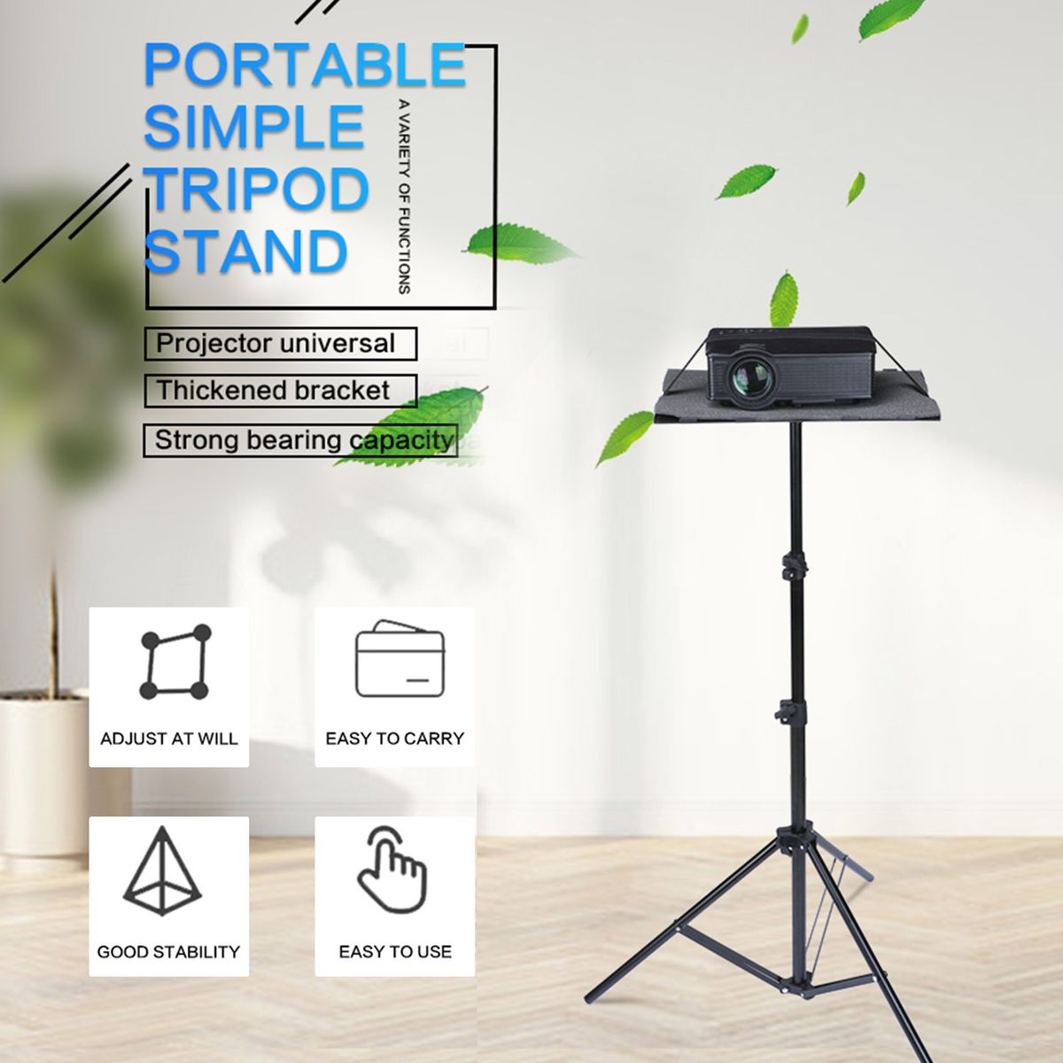 T160 Projector Tripod Stand Foldable Laptop Tripod Projector