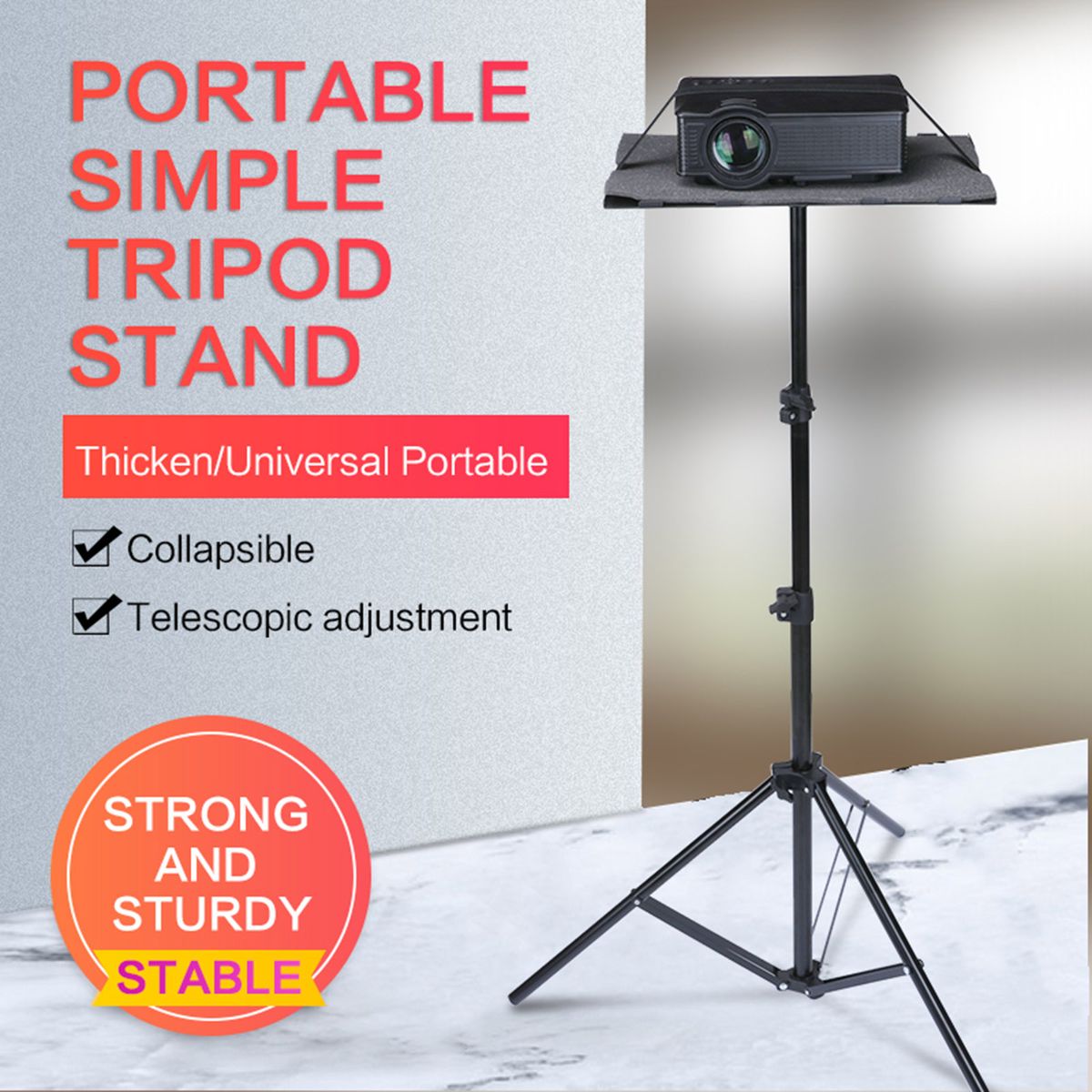 T160 Projector Tripod Stand Foldable Laptop Tripod Projector