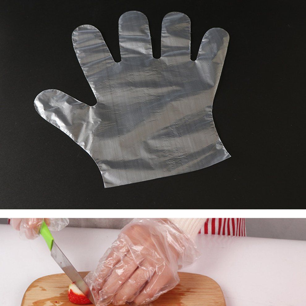 Disposable Plasti    Household Food Grade  Atering   Food Handling Transparent   Thi K PE Film   100p S-Transparent-Thicken