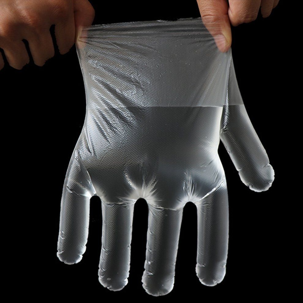 Disposable Plasti    Household Food Grade  Atering   Food Handling Transparent   Thi K PE Film   100p S-Transparent-Thicken