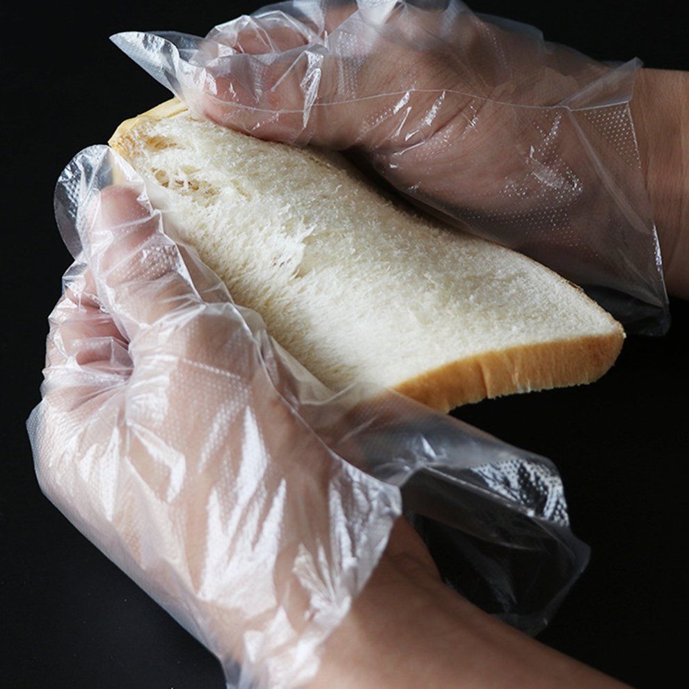 Disposable Plasti    Household Food Grade  Atering   Food Handling Transparent   Thi K PE Film   100p S-Transparent-Thicken