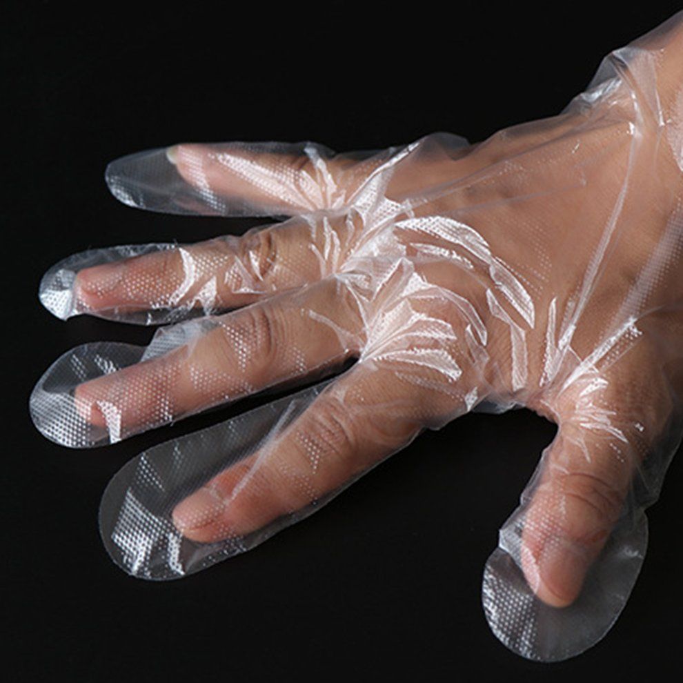 Disposable Plasti    Household Food Grade  Atering   Food Handling Transparent   Thi K PE Film   100p S-Transparent-Thicken