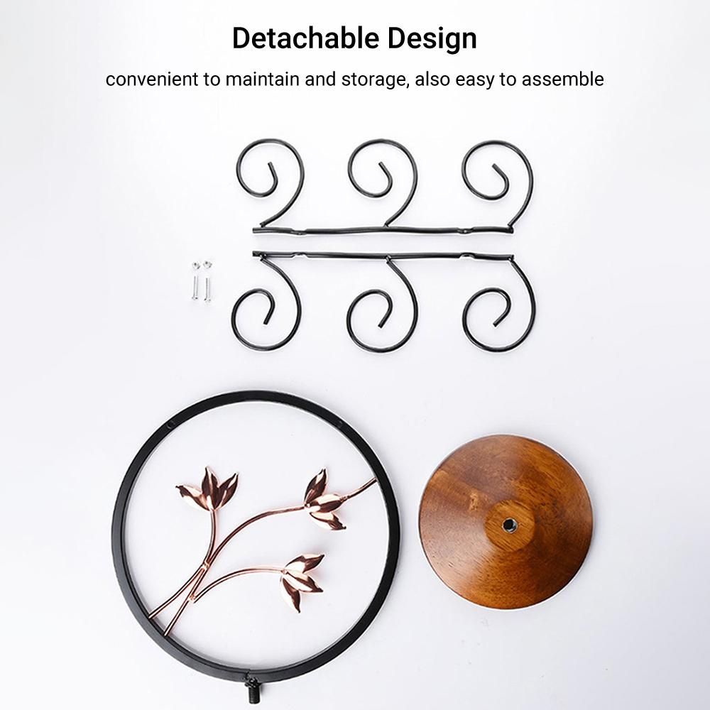 Vintage Bronze Red Wine Glass Rack 6 Wine Glasses Stemware Storage Display Drying Rack Stand Tabletop Free-standing Wine Glass Holder Solid Wooe Base