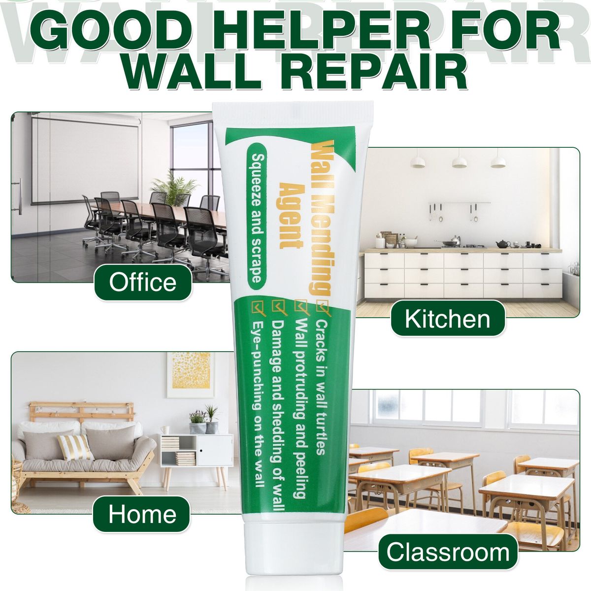 GOCHANGE Wall Repair Tools 3 Sets Wall Paint + Head +
