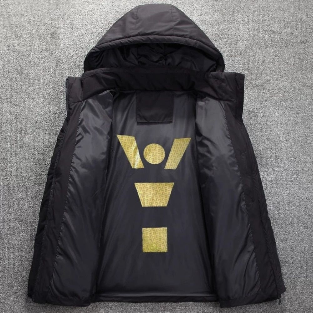 Men Jacket Coat Winter Warm Casual Autumn Stand Collar Puffer Thick Hat  Duck