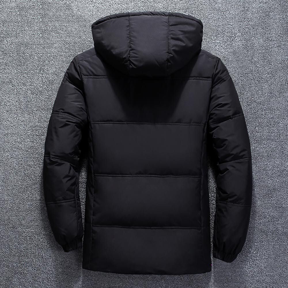 Men Jacket Coat Winter Warm Casual Autumn Stand Collar Puffer Thick Hat  Duck