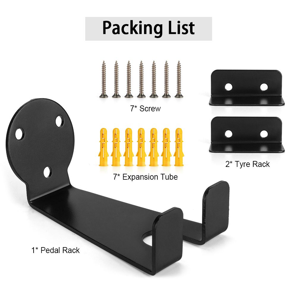 Bike Wall Mount Rack Bicycle Pedal Wall Mount Bike Display