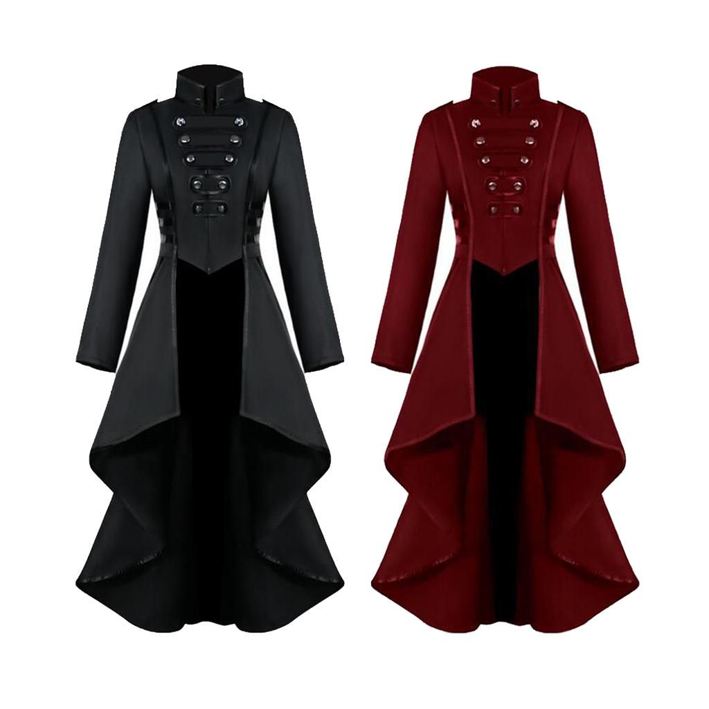 Vintage Steampunk Ladies Coat Punk Jacket Gothic Long