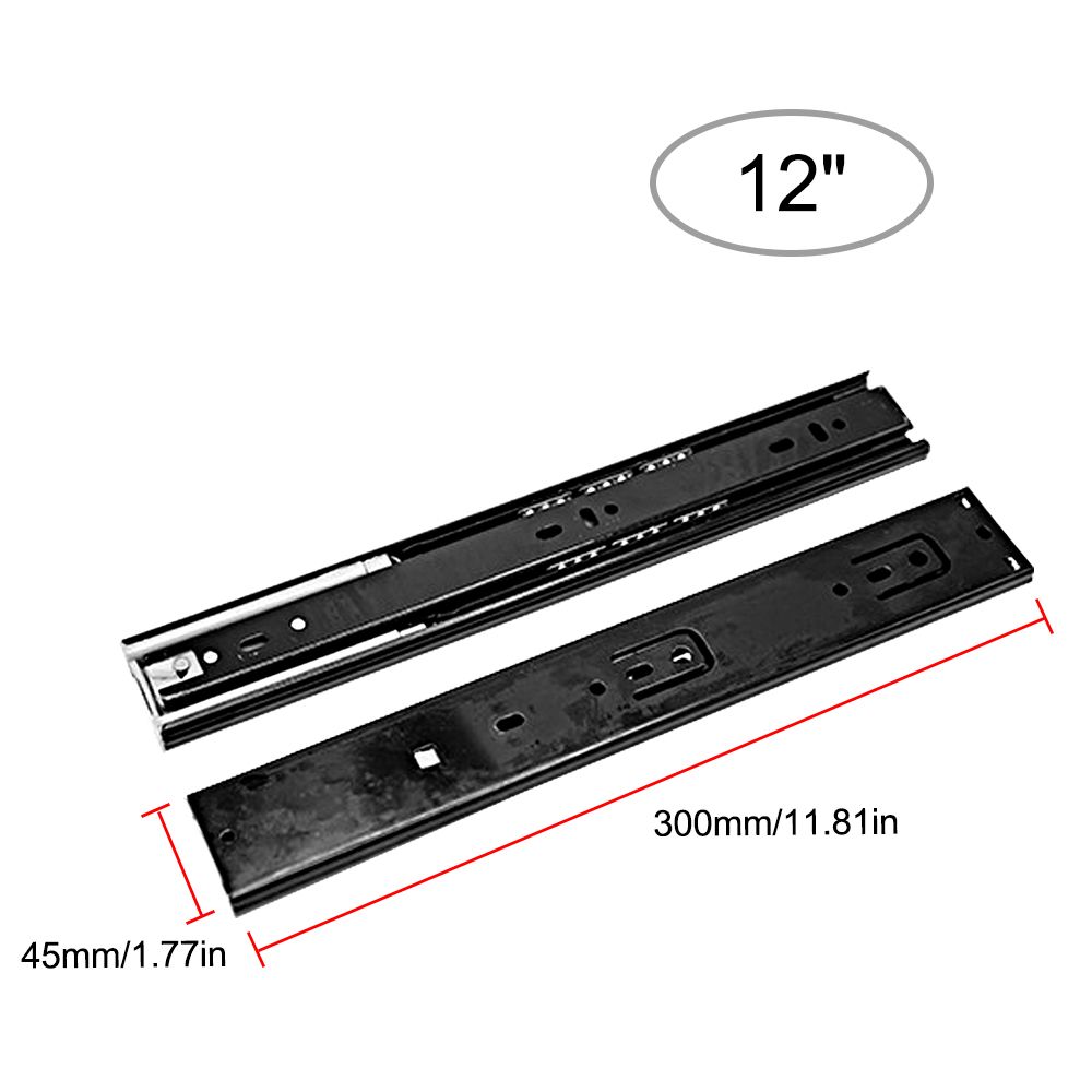 2pcs Drawer Slides Low Noise Ball Bearing Drawer Slides