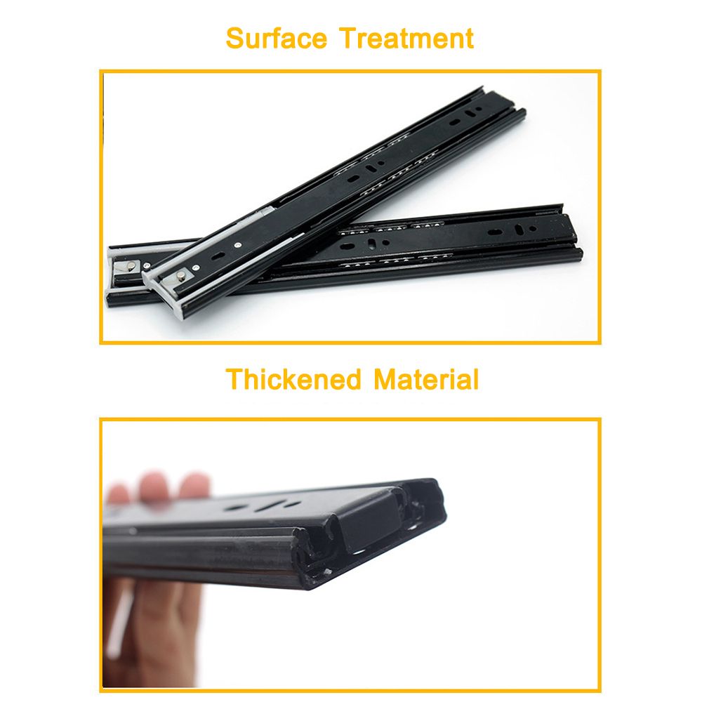 2pcs Drawer Slides Low Noise Ball Bearing Drawer Slides