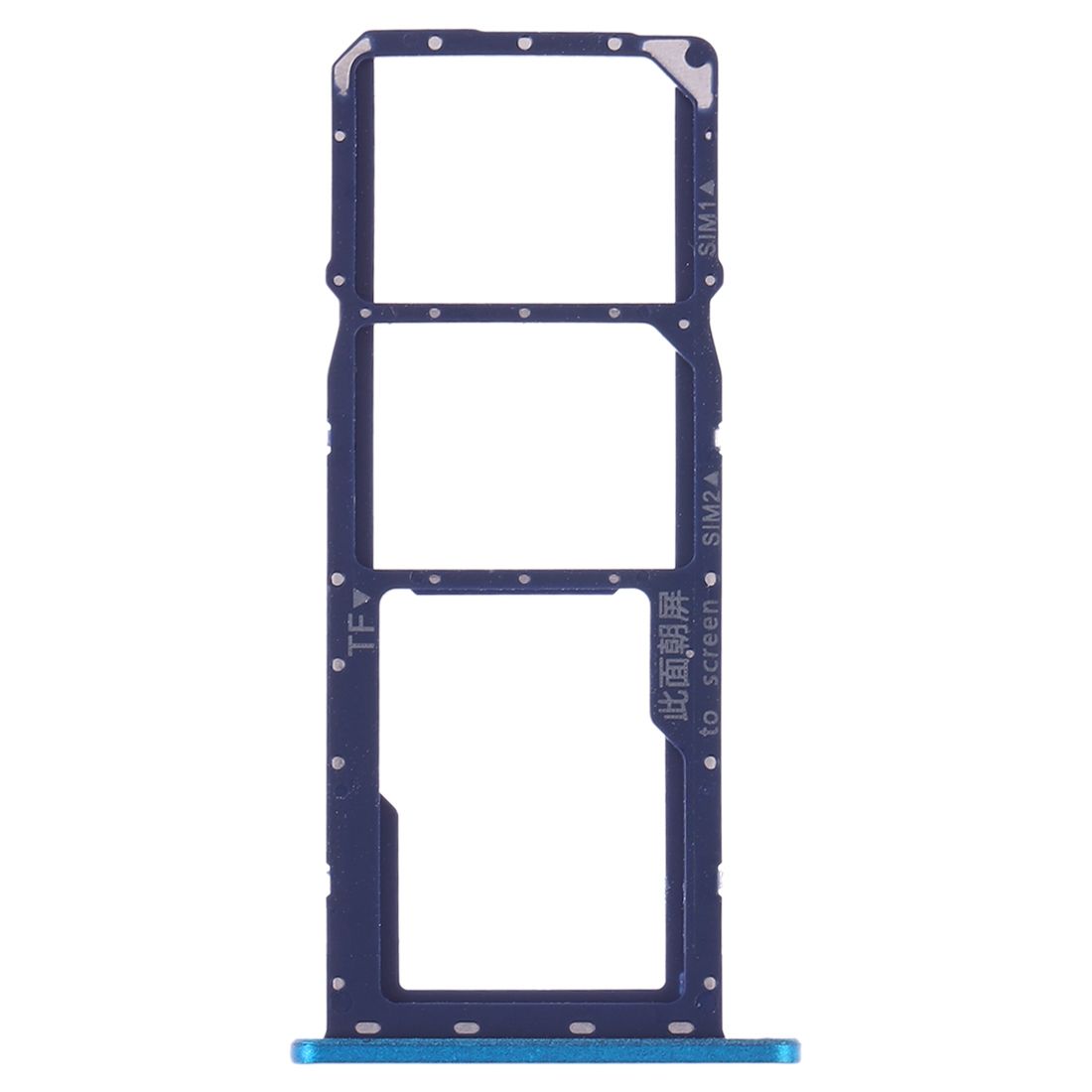 SIM Card Tray + SIM Card Tray + Micro SD Card Tray For Huawei Y7 (2019) / Y7 Pro (2019) / Y7 Prime (2019) (Blue)