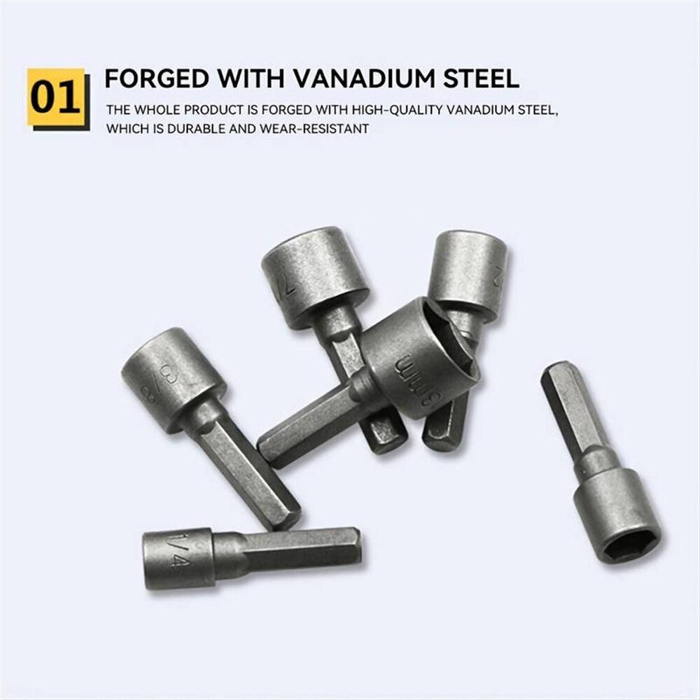 14 Piece Set/9 Piece Set Non-magnetic Combination Socket Set Electric Hexagon Screwdriver Head Screw Insert Pneumatic Screwdriver Socket Head