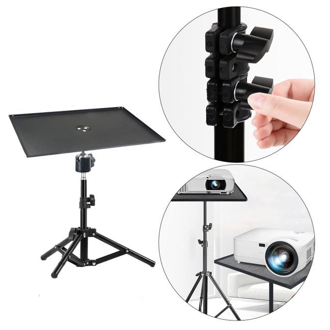 Projector Tripod Stand Folding DJ Racks Portable 0.6m Holder Tray