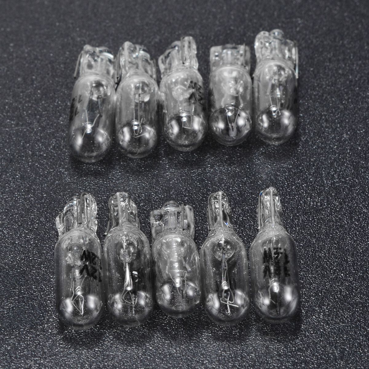 10pcs 12v 1.2w T5 286 Glass Amber Light Blub Car Wedge