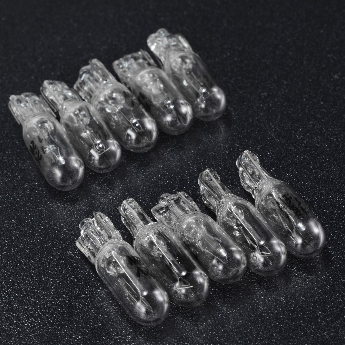 10pcs 12v 1.2w T5 286 Glass Amber Light Blub Car Wedge