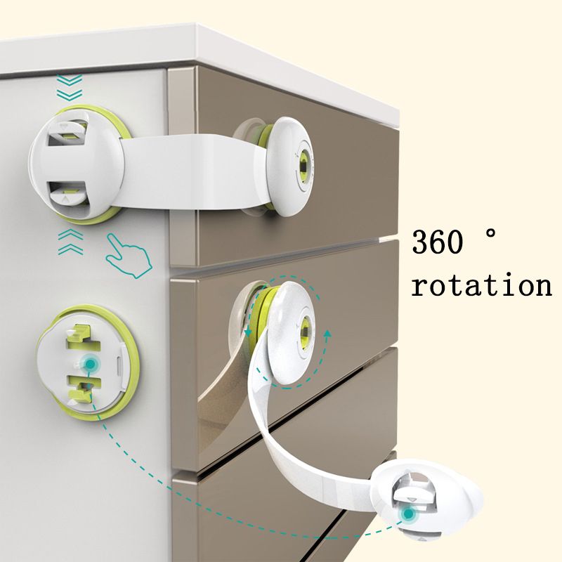 1Pcs 360 ° Rotation Baby Safety Lock Anti-collision Multi-function Baby Corner Guard Refrigerator