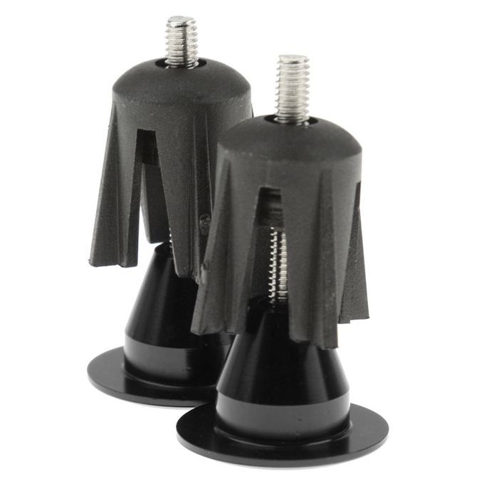 1 Pair Aluminum Road Bike Handlebar Grips Handle Bar   End Plugs Black