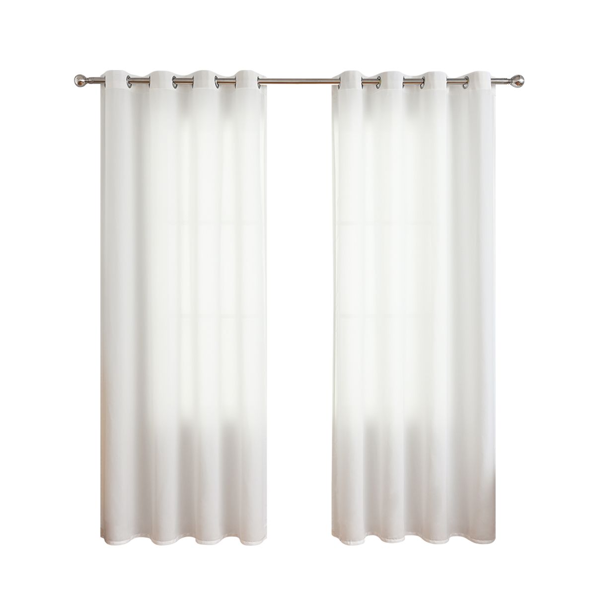 2PC Curtains Household Blackout Phantom Veils Translucent