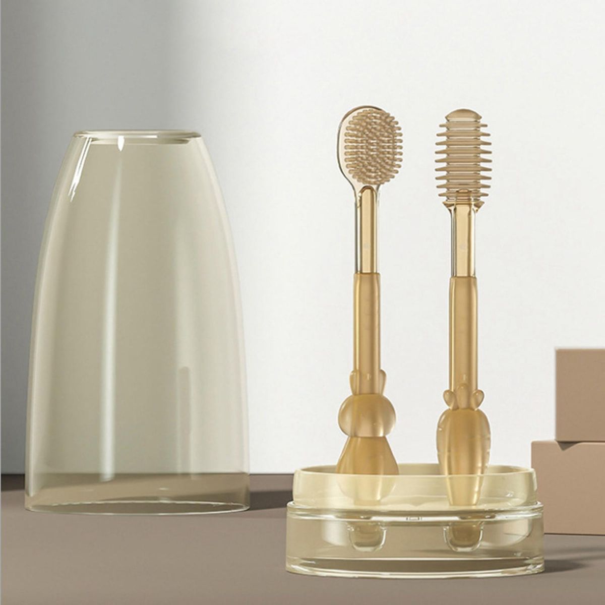 Soft Silicone Toddler Toothbrush Set 0-3 Years Infant Deciduous