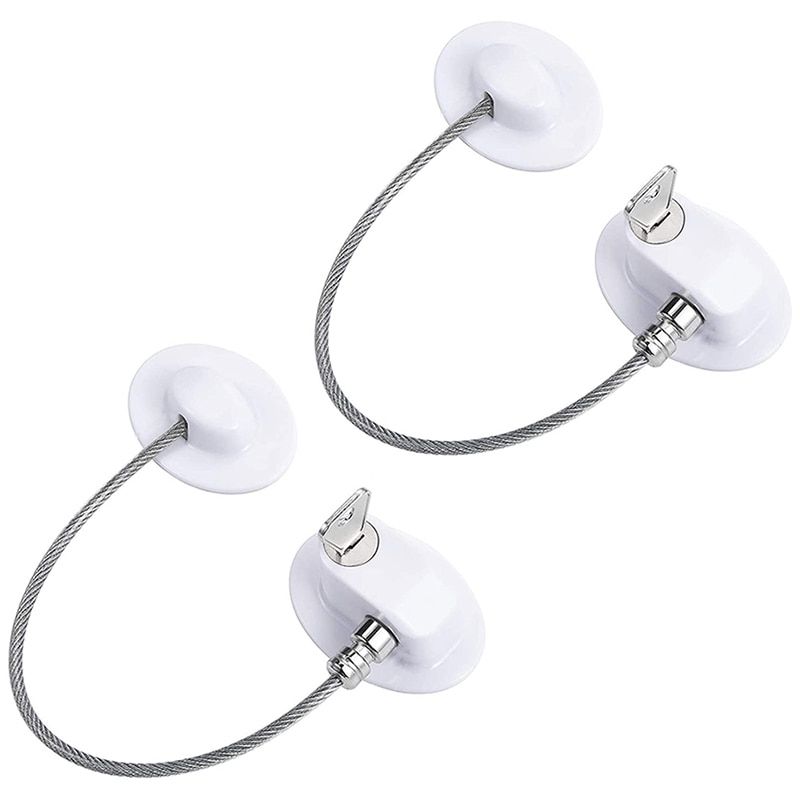 Promotion! 2 Pcs Fridge Lock, Refrigerator Lock For Children, Mini Fridge Locks For Kids, Freezer Lock, Used In Refrigerator Doo