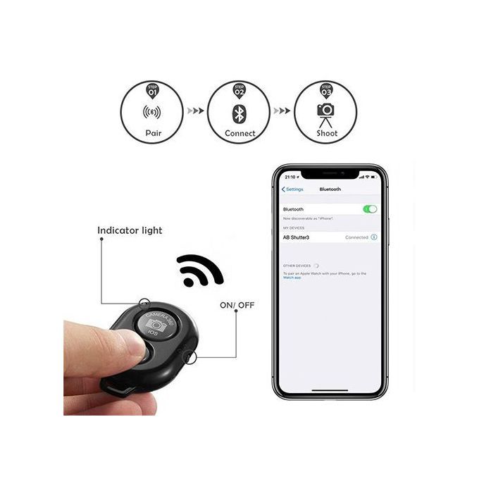 Suitable For  Phone/camera/metal Tripod + Remote Control