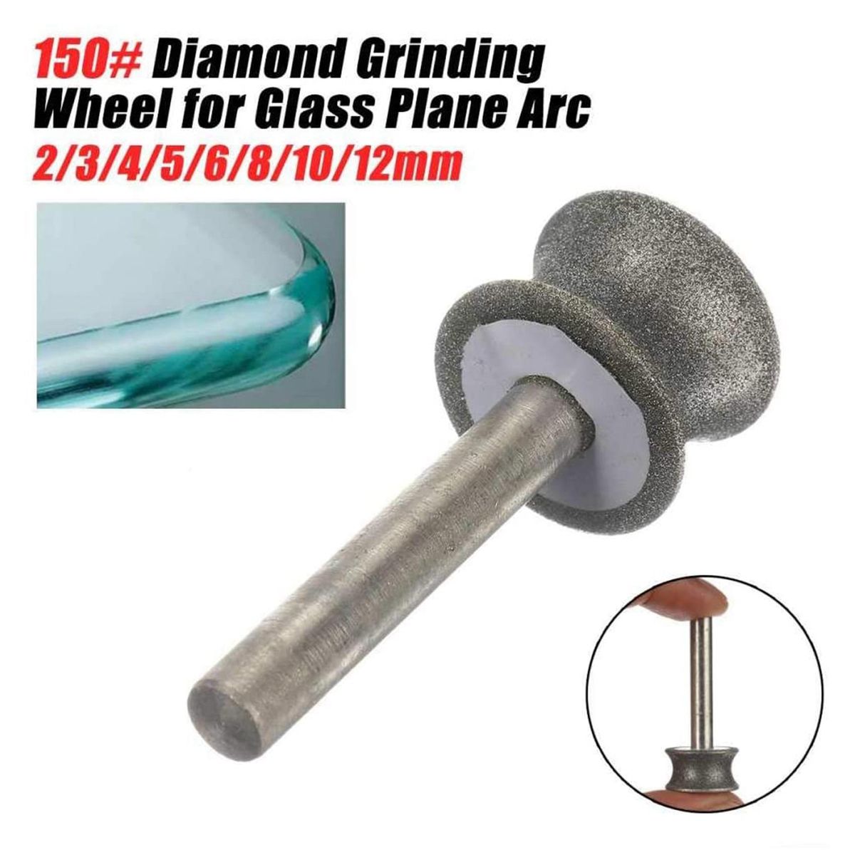 Diamond Grinding Wheel Grinding Wheel for Glass Airplane Straight Edge Chamfer 6mm 6mm
