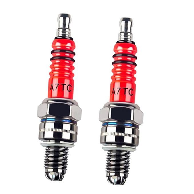 Pack Of 2 Racing 3 Electrode Spark Plug A7tc For 50cc 110cc 125cc