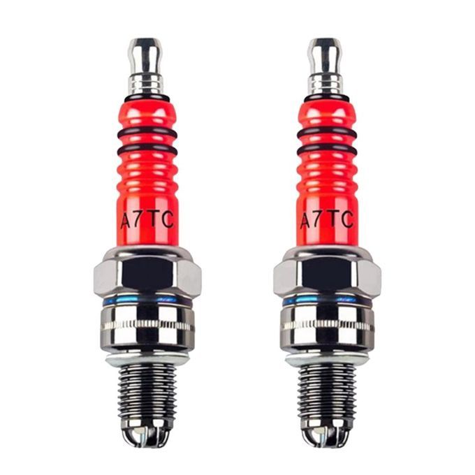 Pack Of 2 Racing 3 Electrode Spark Plug A7tc For 50cc 110cc 125cc