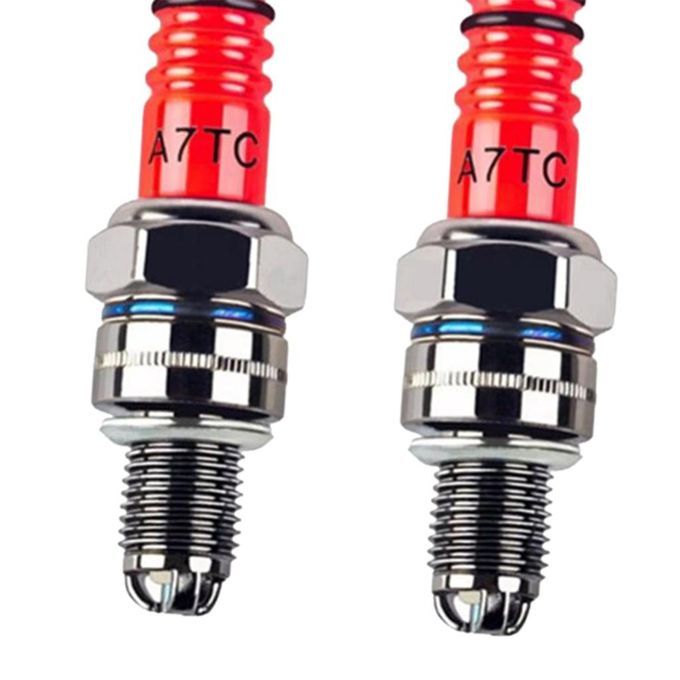 Pack Of 2 Racing 3 Electrode Spark Plug A7tc For 50cc 110cc 125cc