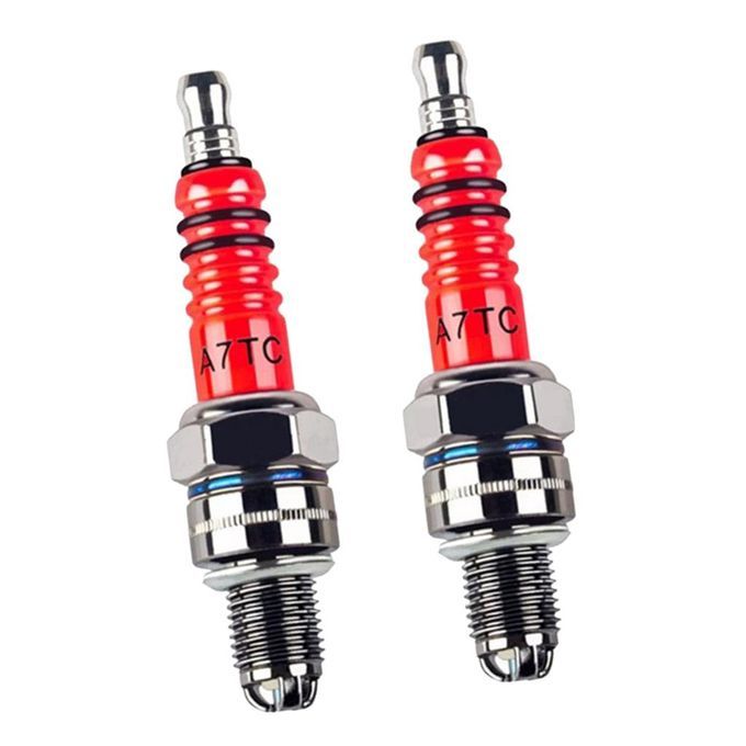 Pack Of 2 Racing 3 Electrode Spark Plug A7tc For 50cc 110cc 125cc