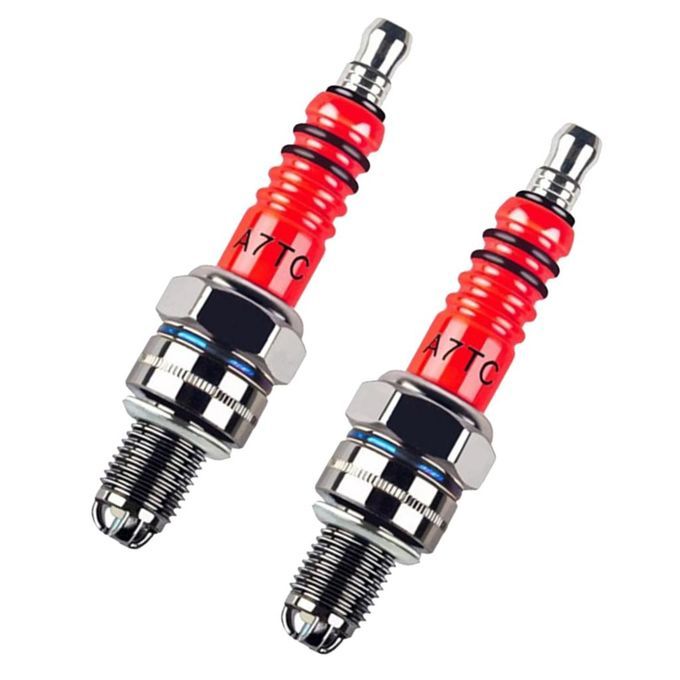 Pack Of 2 Racing 3 Electrode Spark Plug A7tc For 50cc 110cc 125cc