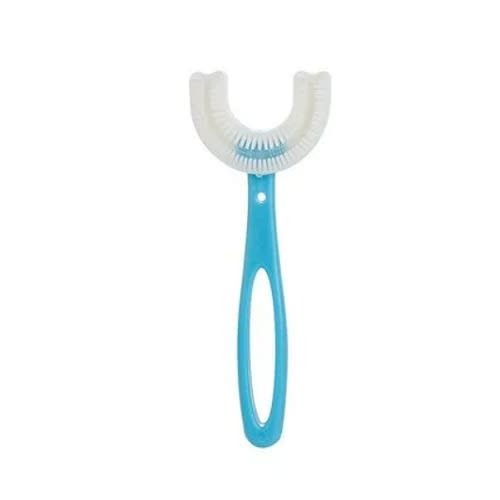 Soft Silicone U Shape Toothbrush - Blue