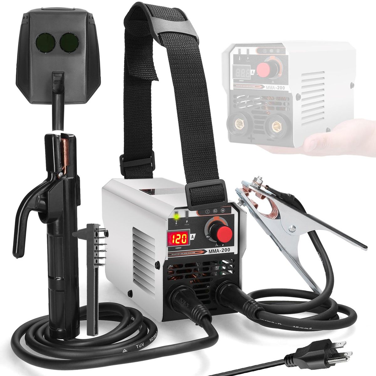 Multifunctional MMA IGBT Inverter Welders 120A Manual Metal Arc Welding Device Portable Electric Welding Machine Multipurpose Intelligent Welders