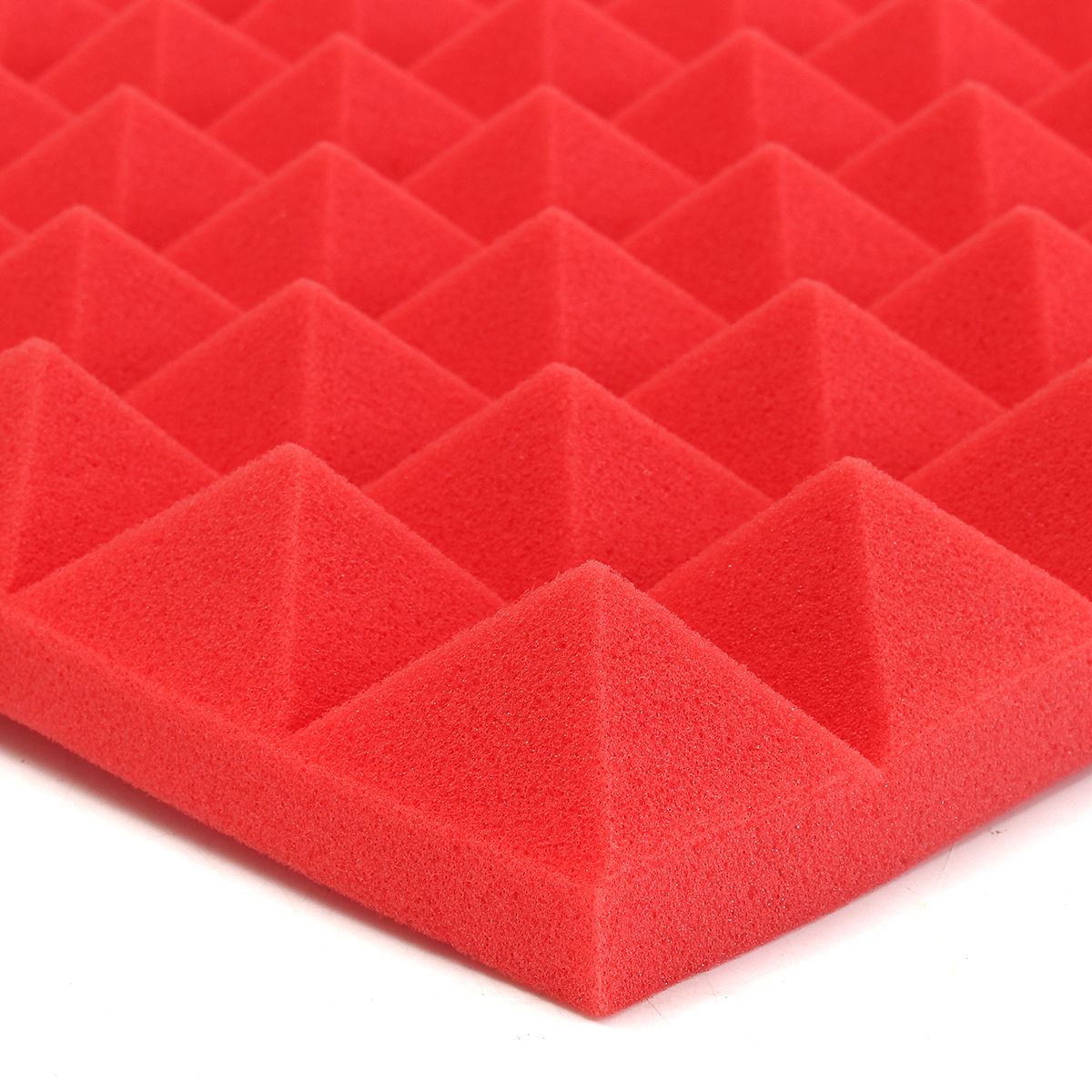 4pcs 30*30*5cm Soundproof Sponge Acoustic Panels Tiles Studio Sound Proofing Insulation Close Foam Mat For Studio, Piano Room, Drum Room, Anchor's Room, Home Theater, KTV, Meeting Rooms, Instrument Rooms, Etc. Red (red)