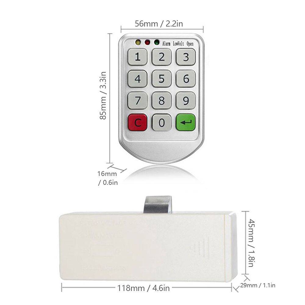 Electronic Cabinet Lock Keypad Lock Independent & Open Dual