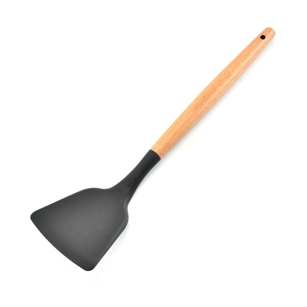Silicone Kitchen Utensil Set 11 Pcs Beech Wooden Handle
